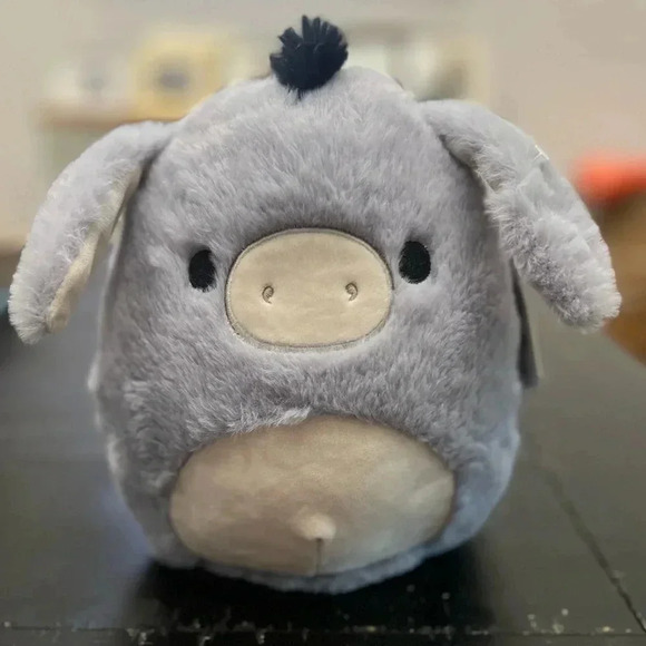 Squishmallows Other - NWT Squishmallow Jason the Donkey 8 Inches Plush Fuzzy Fluffy Kellytoy Gray